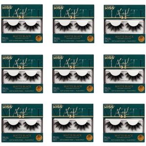 Kiss Lash Couture Faux Mink Lashes- Matte Black Velvet- Bulk Lot of 9!